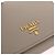 Saffiano Portafoglio compatto PRADA in pelle Safiano grigio e oro Auth 191383V Marrone D'oro - vista 17
