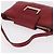 LOEWE Accessory Pouch Leather Red Silver Auth 191357 Silvery - view 6