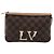 LOUIS VUITTON Pochette Double Zip Damier Ebene Shoulder Bag N60254 Auth ka5157 - vista 13