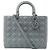 Bolso de mano 2Way Lady Dior Large en piel Cannage Gris
