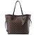 Borsa a Spalla Louis Vuitton Neverfull MM Damier Ebene Marrone N51105 Rosso