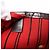 Borsa a Spalla Louis Vuitton Neverfull MM Damier Ebene Marrone N51105 Rosso - vista 15