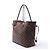 Borsa a Spalla Louis Vuitton Neverfull MM Damier Ebene Marrone N51105 Rosso - vista 2