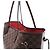 Borsa a Spalla Louis Vuitton Neverfull MM Damier Ebene Marrone N51105 Rosso - vista 3