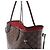 Borsa a Spalla Louis Vuitton Neverfull MM Damier Ebene Marrone N51105 Rosso - vista 5