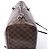 Borsa a Spalla Louis Vuitton Neverfull MM Damier Ebene Marrone N51105 Rosso - vista 8
