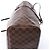 Borsa a Spalla Louis Vuitton Neverfull MM Damier Ebene Marrone N51105 Rosso - vista 9