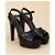 Casadei Sandali con plateau in pelle nera Nero - vista 2