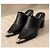 Mules Alexander Wang en cuir noir avec bout métallique - vue 3
