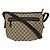 Borsa a tracolla Gucci GG Canvas e pelle Marrone Beige
