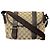 Borsa a tracolla Gucci GG Canvas e pelle Marrone Beige