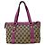 Borsa a mano Gucci in tela GG e pelle Rosa Beige - vista 2