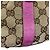Borsa a mano Gucci in tela GG e pelle Rosa Beige - vista 9