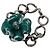Bracciale a catena Chanel Coco Mark Camellia Verde - vista 2