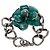 Bracciale a catena Chanel Coco Mark Camellia Verde - vista 3