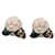 Orecchini Chanel Coco Mark Camellia Bianco Verde  - vista 1