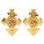 Orecchini vintage Chanel Coco Mark Cross Motif D'oro