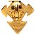 Orecchini vintage Chanel Coco Mark Cross Motif D'oro - vista 3