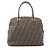 Borsa Fendi Zucca marrone e nera in pelle e tela Nero