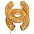 Spilla Chanel Vintage Matelassé Coco Mark D'oro - vista 3