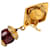 Orecchini a clip Chanel Bordeaux e Oro D'oro Bordò - vista 3