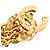 Chanel Vintage Coco Mark Triple Chain Gürtel Golden - Ansicht 2
