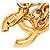 Chanel Vintage Coco Mark Triple Chain Gürtel Golden - Ansicht 3