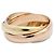 Anello Cartier Trinity in oro giallo bianco e rosa Argento D'oro - vista 2