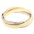 Anello Trinity Cartier in oro giallo bianco e rosa Argento D'oro - vista 2