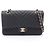 Borsa a Spalla Chanel Chevron V-stitch Double Flap Nero