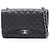 Timeless Borsa a tracolla Chanel Large Matelassé Classic Double Flap Nero