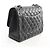 Borsa a tracolla Chanel Large Matelassé Classic Double Flap Nero - vista 2