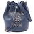 Borsa a tracolla in pelle Chanel Deauville Blu navy