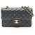 Borsa a tracolla Chanel Matelassé Double Flap Nero