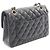 Borsa a tracolla Chanel Matelassé Double Flap Nero - vista 2