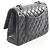 Borsa a tracolla Chanel Matelassé Double Flap Nero - vista 2