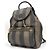 Fendi Pequin Canvas Rucksack Braun Khaki - Ansicht 2