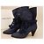 Isabel Marant Navy Blau Wildleder Stiefeletten mit Seildetails - Ansicht 2