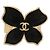 Chanel Coco Mark Flower Motif Ring Schwarz Golden