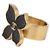 Chanel Coco Mark Flower Motif Ring Schwarz Golden - Ansicht 2