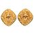 Chanel Coco Mark Diamant Motiv Clip-Ohrringe Golden - Ansicht 2