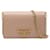Saffiano Borsa a tracolla con catena e placca con logo Triangle di Prada Beige