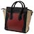 Céline Borsa Celine Luggage Nano Shopper Nero Rosso Beige - vista 2