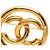 Spilla tonda Chanel Coco Mark 93P D'oro - vista 3