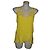 Top de seda amarillo Rebecca Minkoff con detalles de encaje