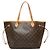 Borsa a Spalla Louis Vuitton Monogram Neverfull MM Marrone