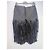 Roberto Cavalli Falda de flecos en cuero negro - vista 3