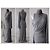 Alberta Ferretti Vestido Maxi Drapeado en Viscosa Gris - vista 3