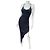 David Koma Schwarzes Strickkleid asymmetrisch mit Ketten-Detail - Ansicht 12