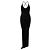 David Koma Schwarzes Strickkleid asymmetrisch mit Ketten-Detail - Ansicht 2